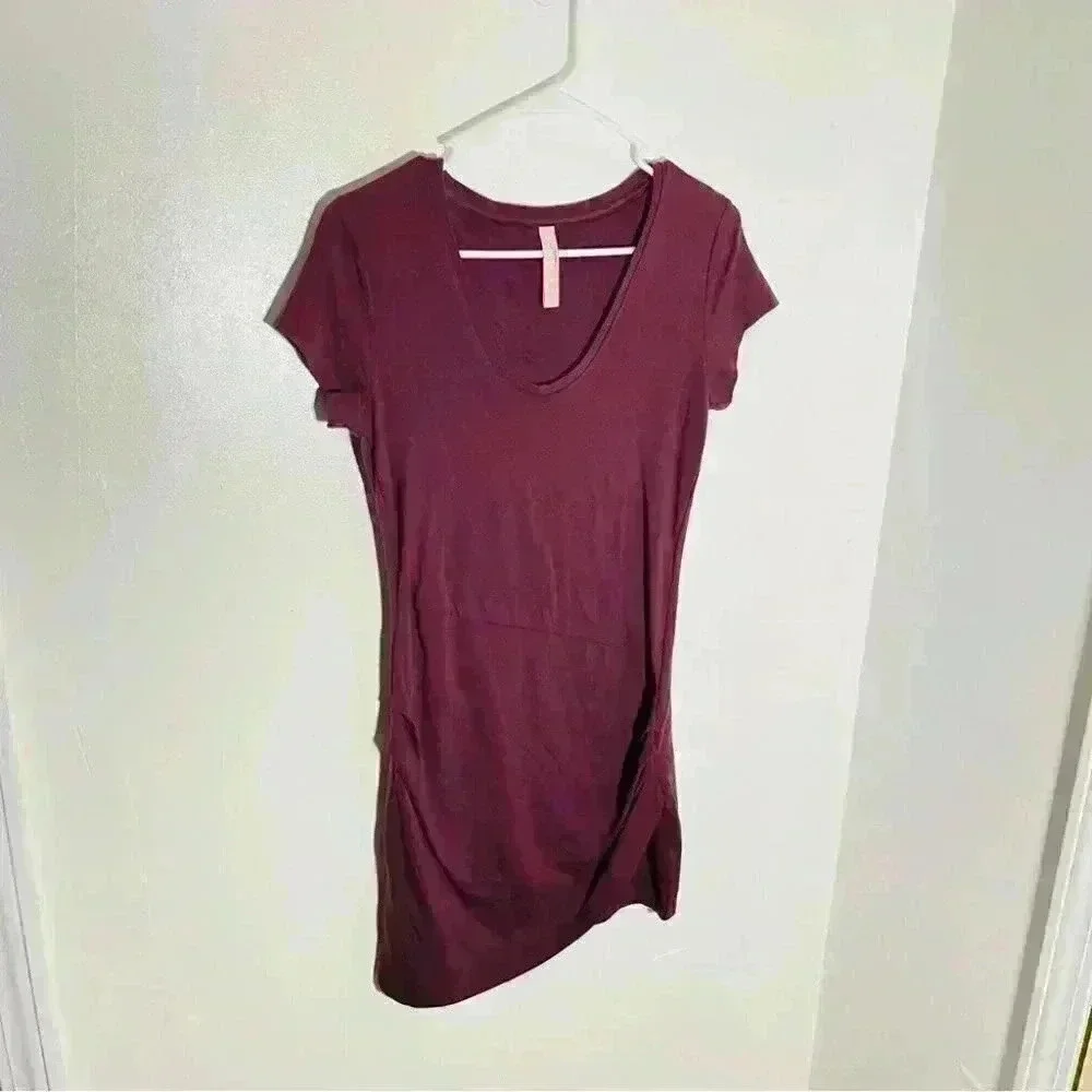 Athleta Central Dress in Burgundy Red